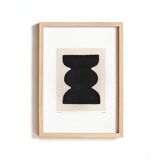 Collection of 4 paintings on paper - abstract paintings signed Eawy