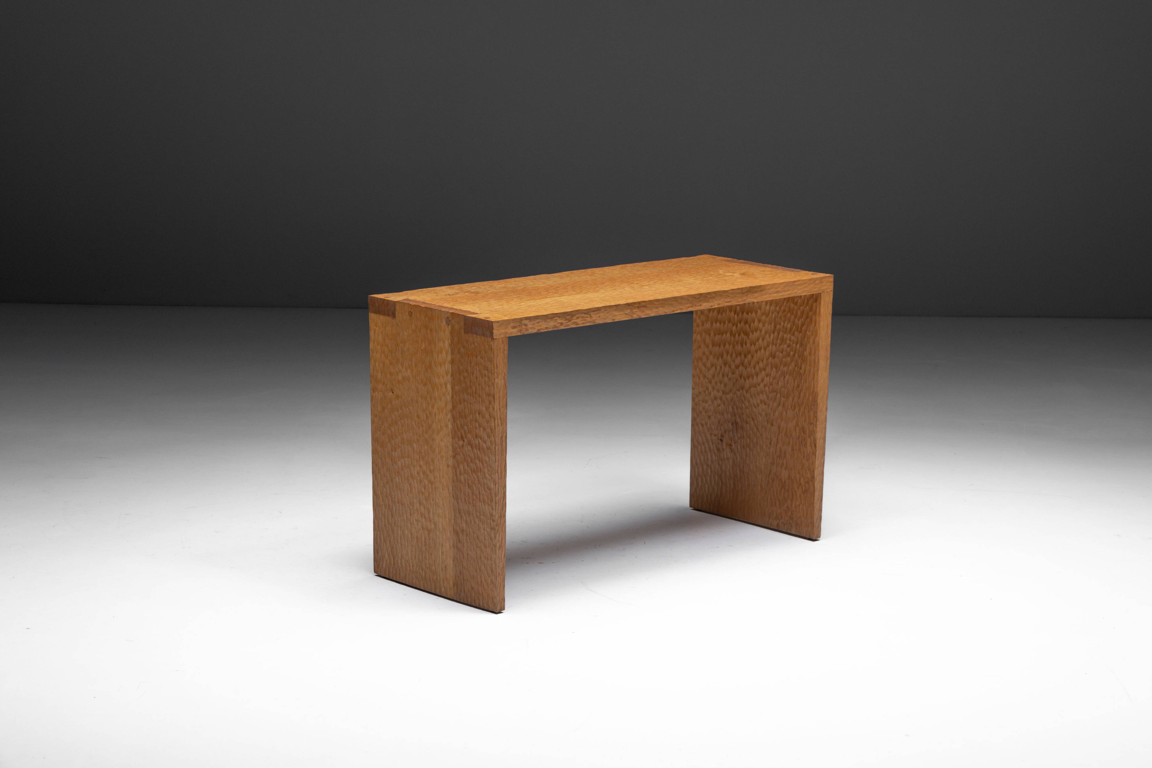 Hand-carved oak console table, France, early 21st century