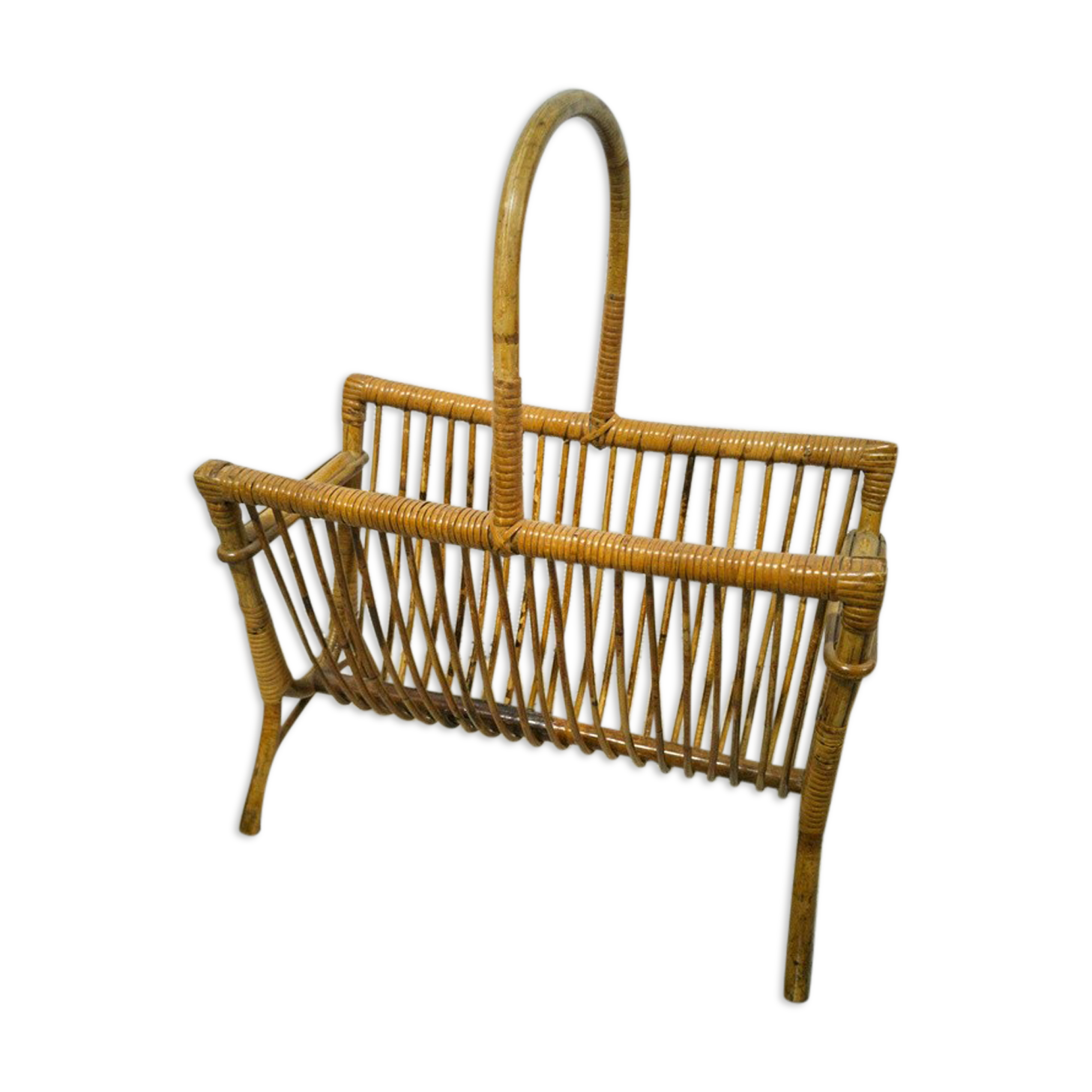 Rattan magazine holders