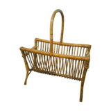 Rattan magazine holders
