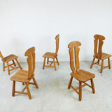 Vintage dining chairs by Depuydt, Belgium, set of 5 - 1960s