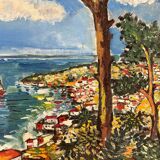 Cote d'Azur, 1970, Oil Painting