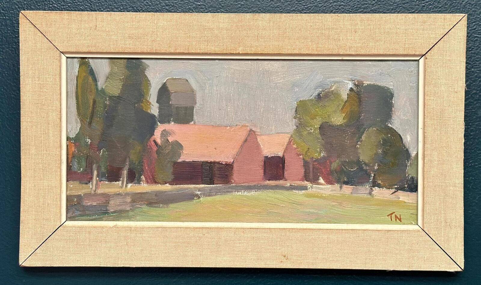 Huile su panneau suédoise – « Quartier silencieux » par Tage Nilsson