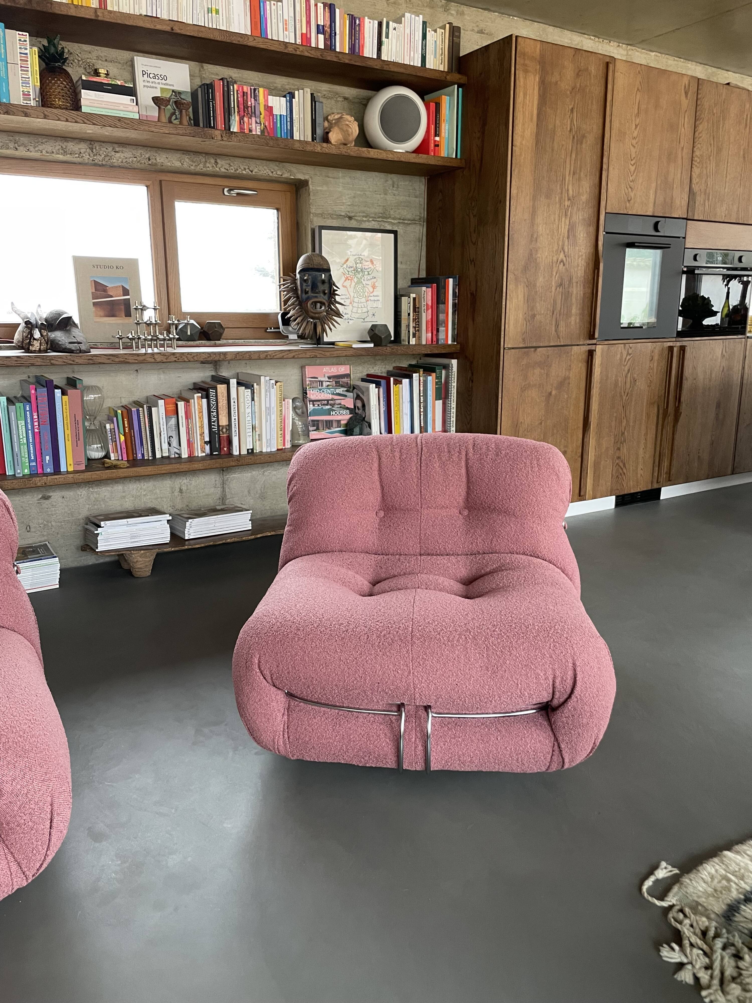 Armchair Soriana Afra and Tobia Scarpa 60s Cassina
