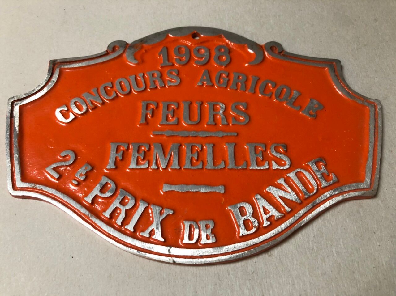Competition plate agricultural feurs,1998