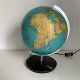 Vintage globe 1976 German terrestrial (French) JRO changeable image - 34 cm