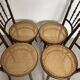 4 anciennes chaises de bistrot début 19 eme Josef Hoffmann bois cannage