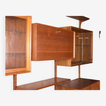 Grande étagère modulable Danoise en Teck par Poul Cadovius 1960.