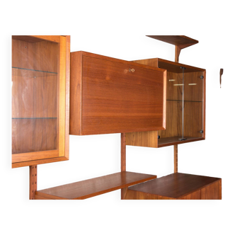 Grande étagère modulable Danoise en Teck par Poul Cadovius 1960.