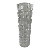 Crystal vase - Cristal d’Arques - geometric design
