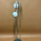 1970s opaline chrome floor lamp