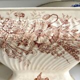 Brown ironstone soup tureen and vegetable dish