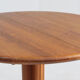 Vintage Danish round extendable dining table solid teak 1960s