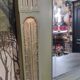 Antique mirror with patinated golden columns