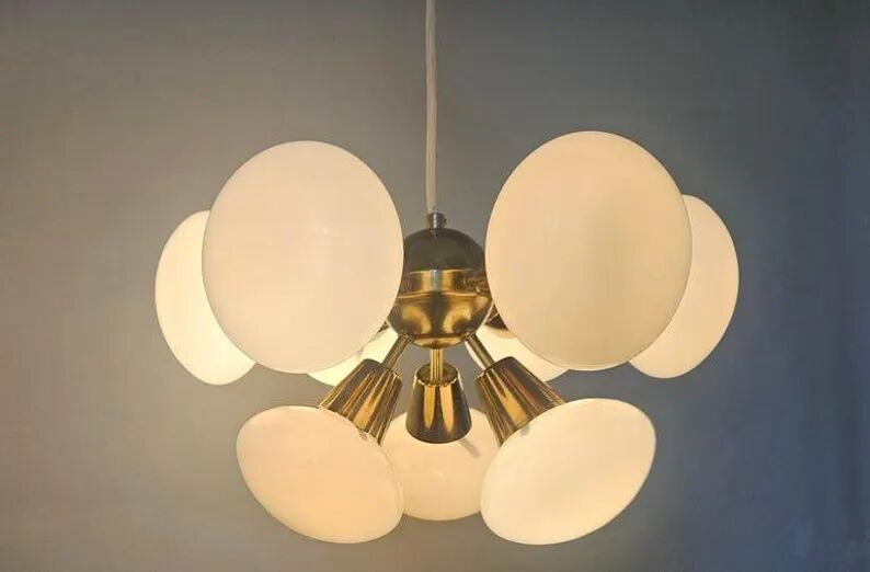 Rare Midcentury Chandelier Sputnik, Kamenicky Senov, 1970s