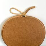 Vintage apple rattan mirror