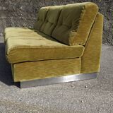 Jacques Charpentier 1970 velvet sofa