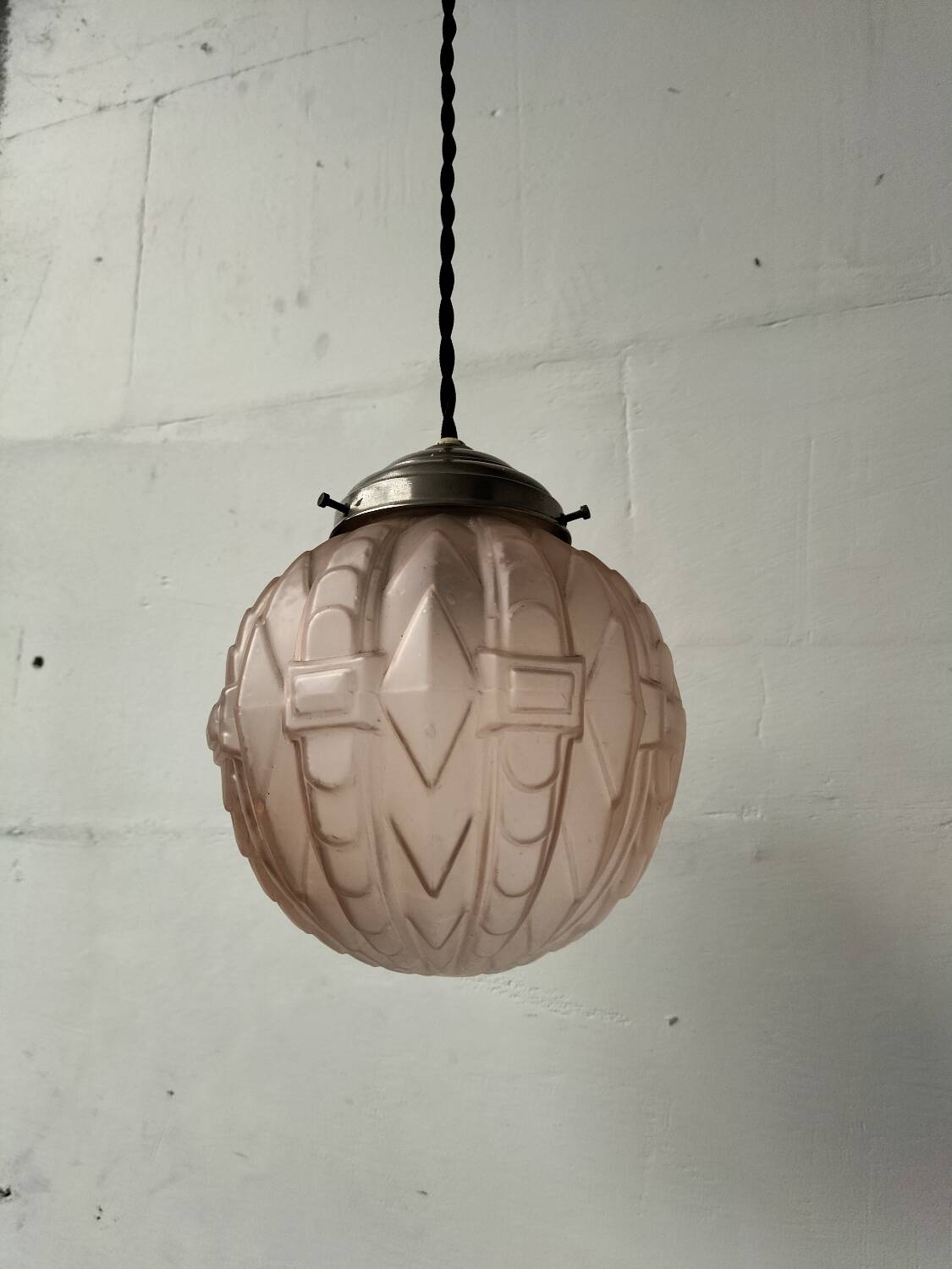 Art Deco glass suspension