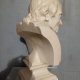 Voltaire bust in plaster 60cm th mid 20th century