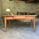 Solid wood farmhouse table