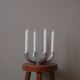 candle holder candlestick candelabra in aluminum silver metal Scandinavian decorative object