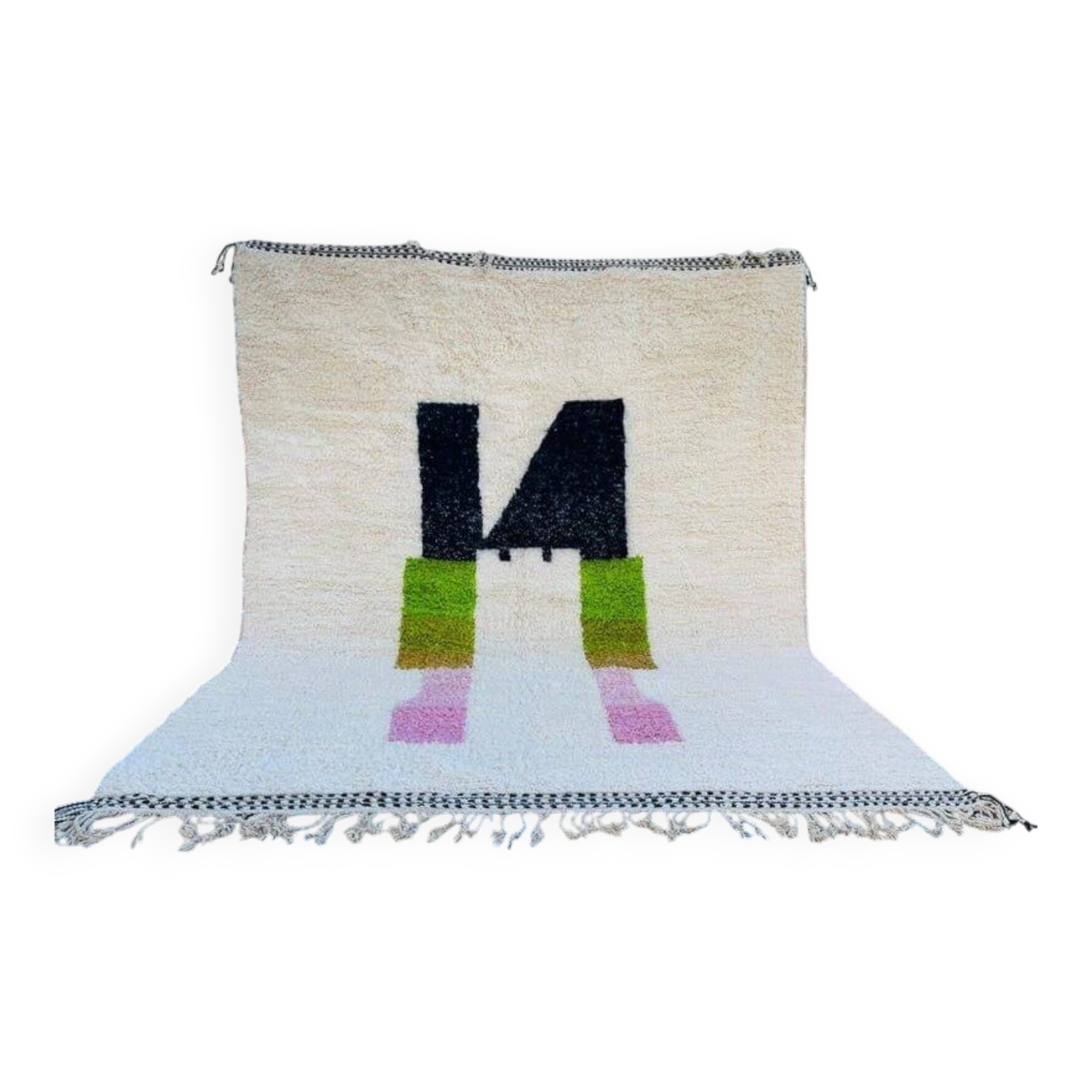 Handmade pure wool rug, size 200 x 300 cm.