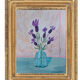 Painting depicting a bouquet of lavender flowers