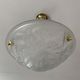 Art Deco vasque in transparent pressed glass DEGUE Paris France 1930