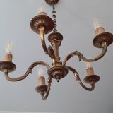 Lustre bronze 5 lampes