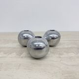 Mid-century design atomic aluminium candle stick ball shaped , 1970s