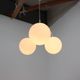 Mid-century white chandelier, Kamenický Šenov, 1970´s.