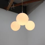 Lustre blanc du milieu du siècle Kamenický Šenov, années 1970.