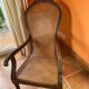 Fauteuil colonial acajou