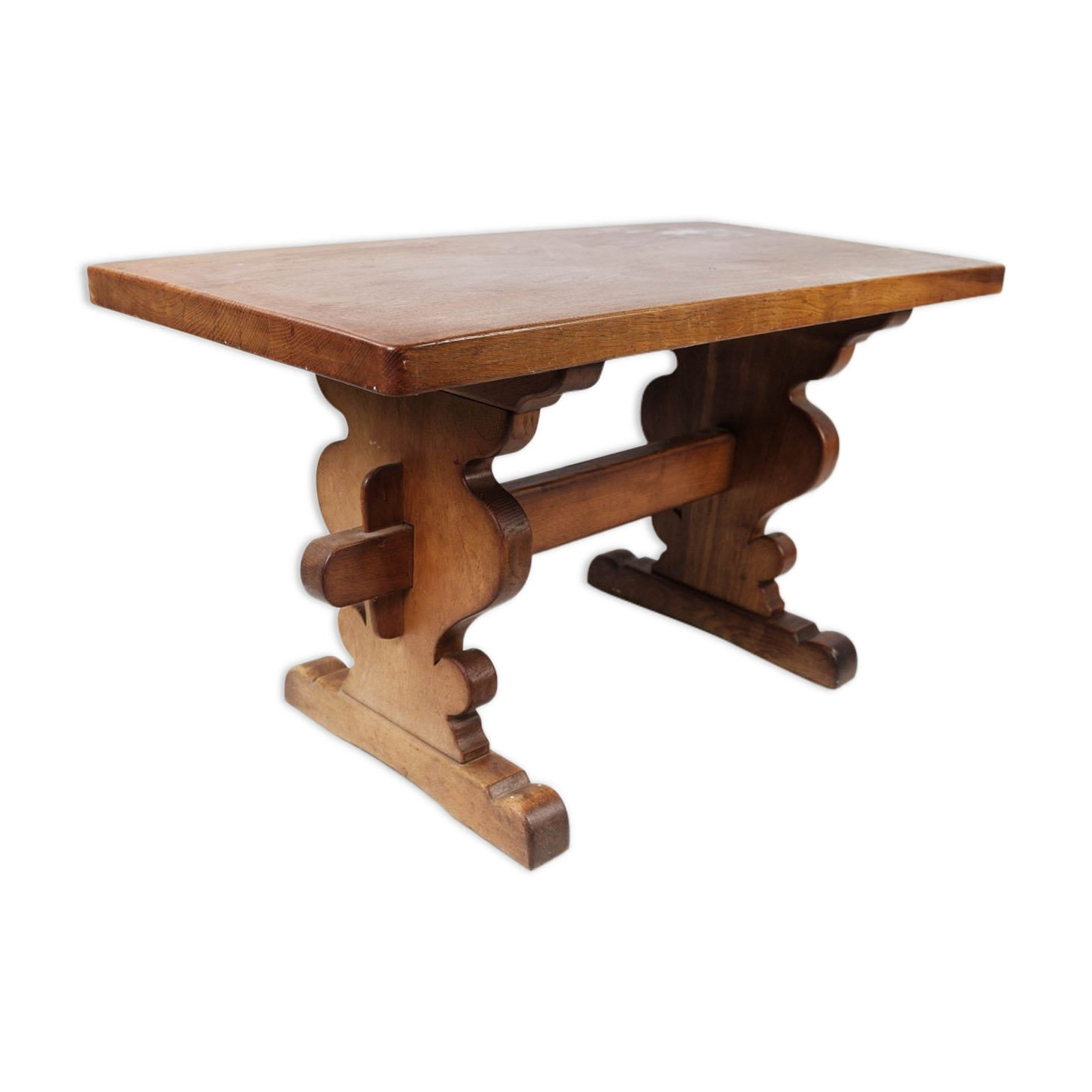Table basse en chêne des années 1970