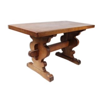 Table basse en chêne des années 1970