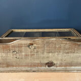 Showcase/cutlery rack, wood and glass