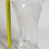 Vase cristal d'Arques modèle "Papillons" de style art déco, 20 cm