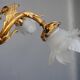 Chandelier in gilded bronze Napoleon III to tulips XIX