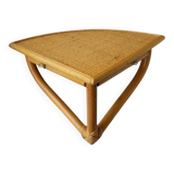 Rattan corner shelf