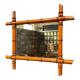 Antique faux bamboo mirror from France