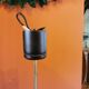 Vintage amber glass pendant light