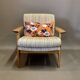 Scandinavian design wool armchair 1950.