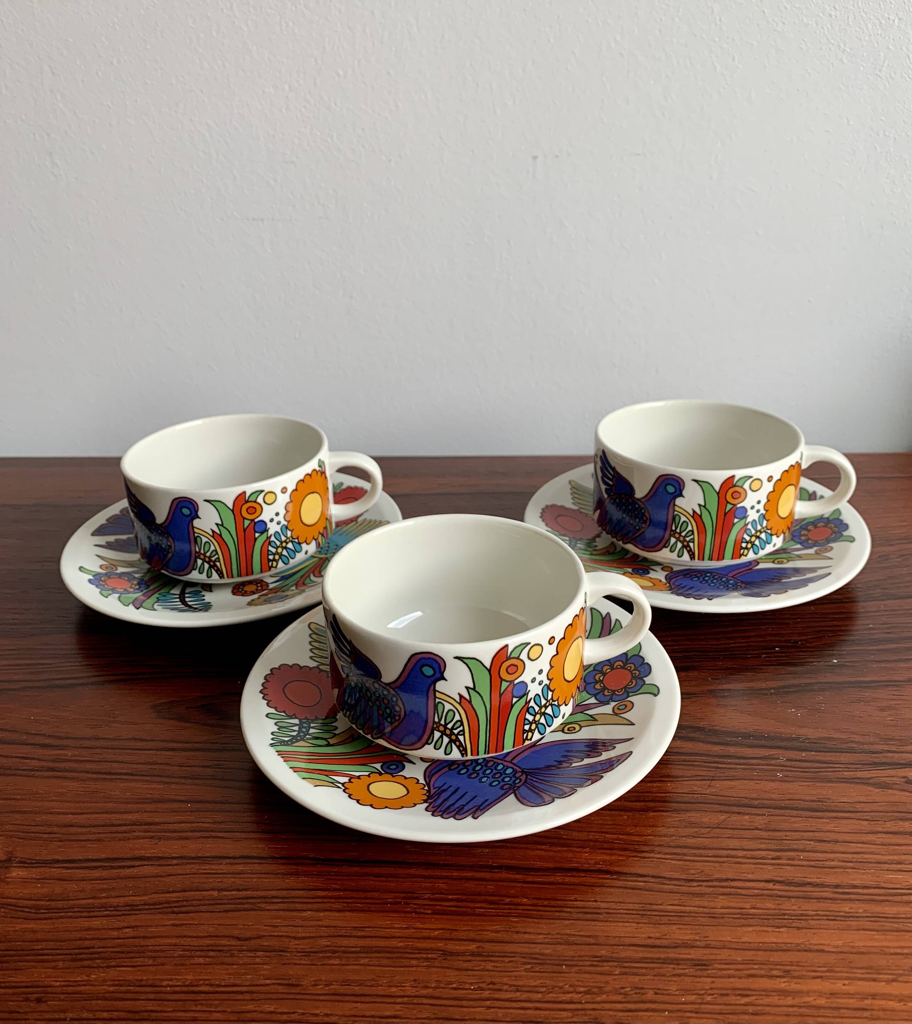 Ensemble de 3 grandes tasses à café Villeroy & Boch Acapulco