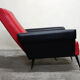 Vintage armchair Rockabilly rare reclining version with ashtray