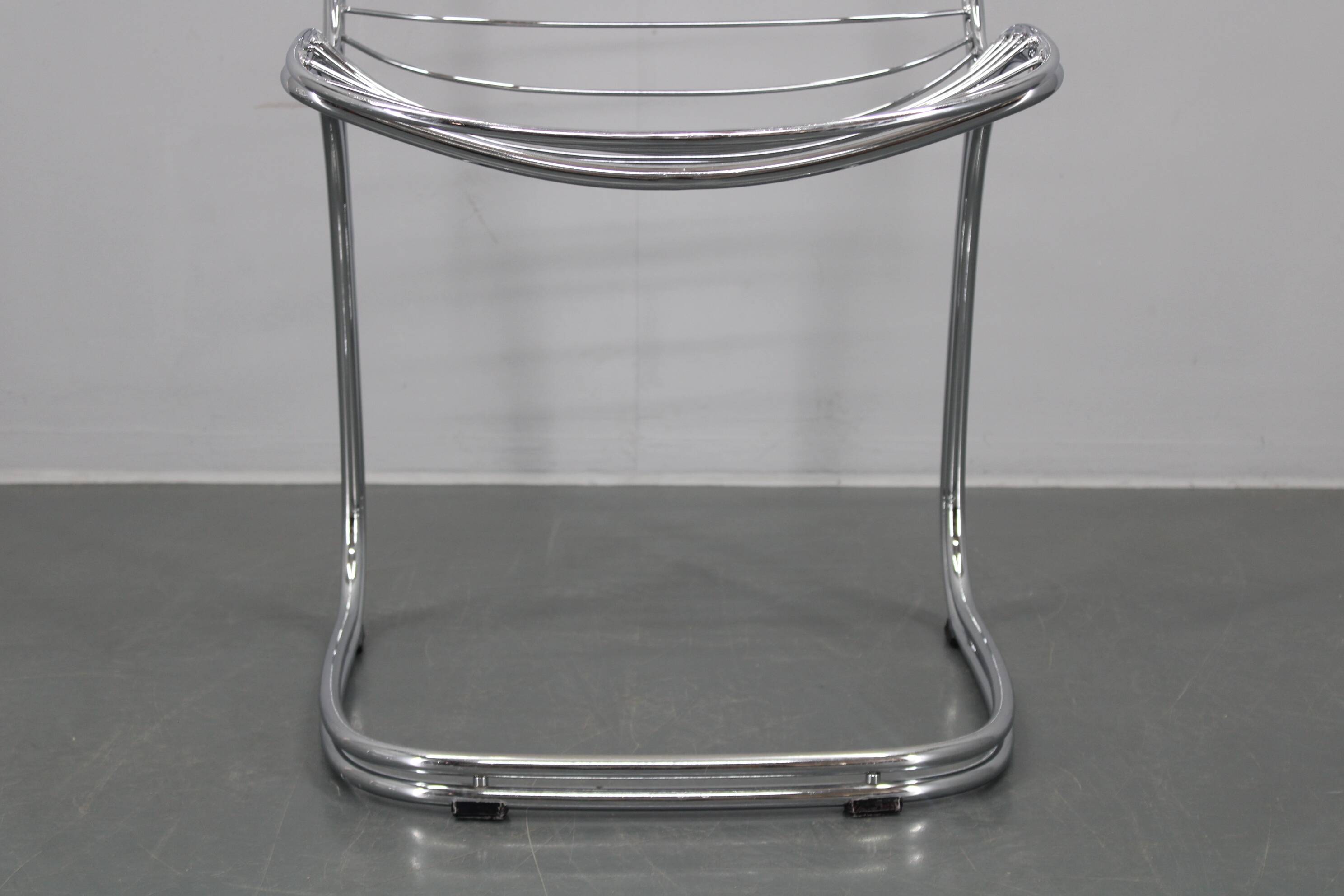 1970s Pair of Gastone Rinaldi Chromed Steel Chairs for Rima, Italy