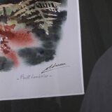 Watercolor painting of the Landes forest