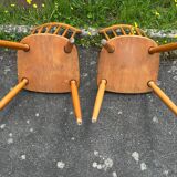 Set of 2 Scandinavian stamped chairs