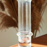 Textured transparent column vase