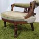 Fauteuil empire velours vert ancien