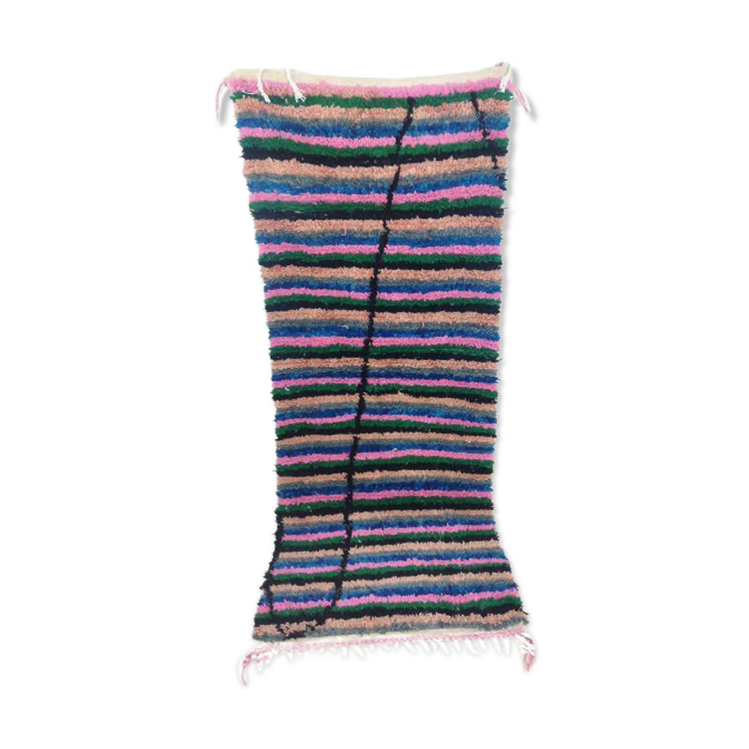 Berber carpet colorful corridor 215 X 88 CM
